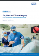 Ear, nose and throat surgery: GIRFT programme national specialty report